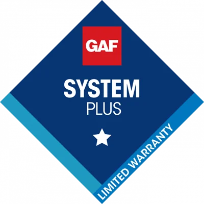 GAF System Plus Limited Warranty badge